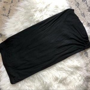 REBEL SUGAR Black Midi Skirt